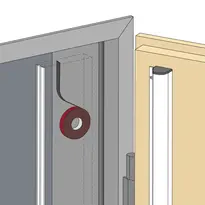 Adhesive kit S, for doors with filled steel frames