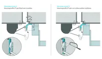 Technical drawing Mounting profile LP1 for panic hardware, RAL 9016, 1925 mm 901337