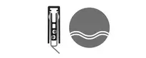 Bevel lip for uneven floors, DIN L (right handed), 8 mm profiles