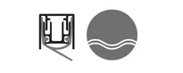 Bevel lip for uneven floors, DIN L (right handed), 20 mm profiles