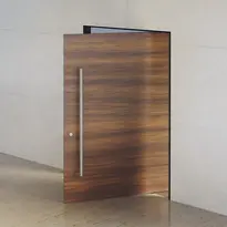 Rebated pivot door with Planet pivot module solution