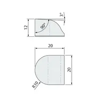Technical drawing Planet pivot ramp, black 902666