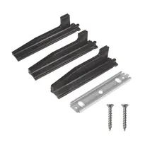 Floor guide SN kit short: 3 ramped guides for door gap 7–16 mm and floor bracket