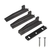 Floor guide set SN short, black: 3 ramped guides for ground air 7–16 mm and bottom plate in black