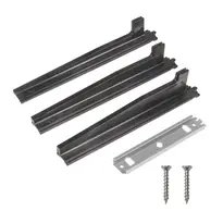 Floor guide SN kit long for minimum release force: 3 long ramped guides and floor bracket