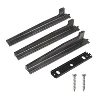 Floor guide set SN long, black, for minimum release force: 3 long ramped guides and floor bracket