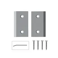 Planet corner plate set X3, sheet met. (stainless steel), with inclined contact surface, type 1: 29 x 55 mm