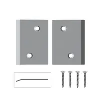 Planet corner plate set X3, sheet met. (stainless steel), with inclined contact surface, type 2: 39 x 55 mm