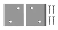 Corner plate set X3, sheet metal (stainless steel) Type 3