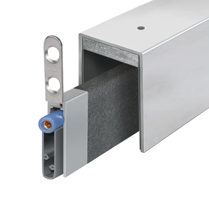Planet MinE-F/V, release side, with mounting brackets, channel and insulation